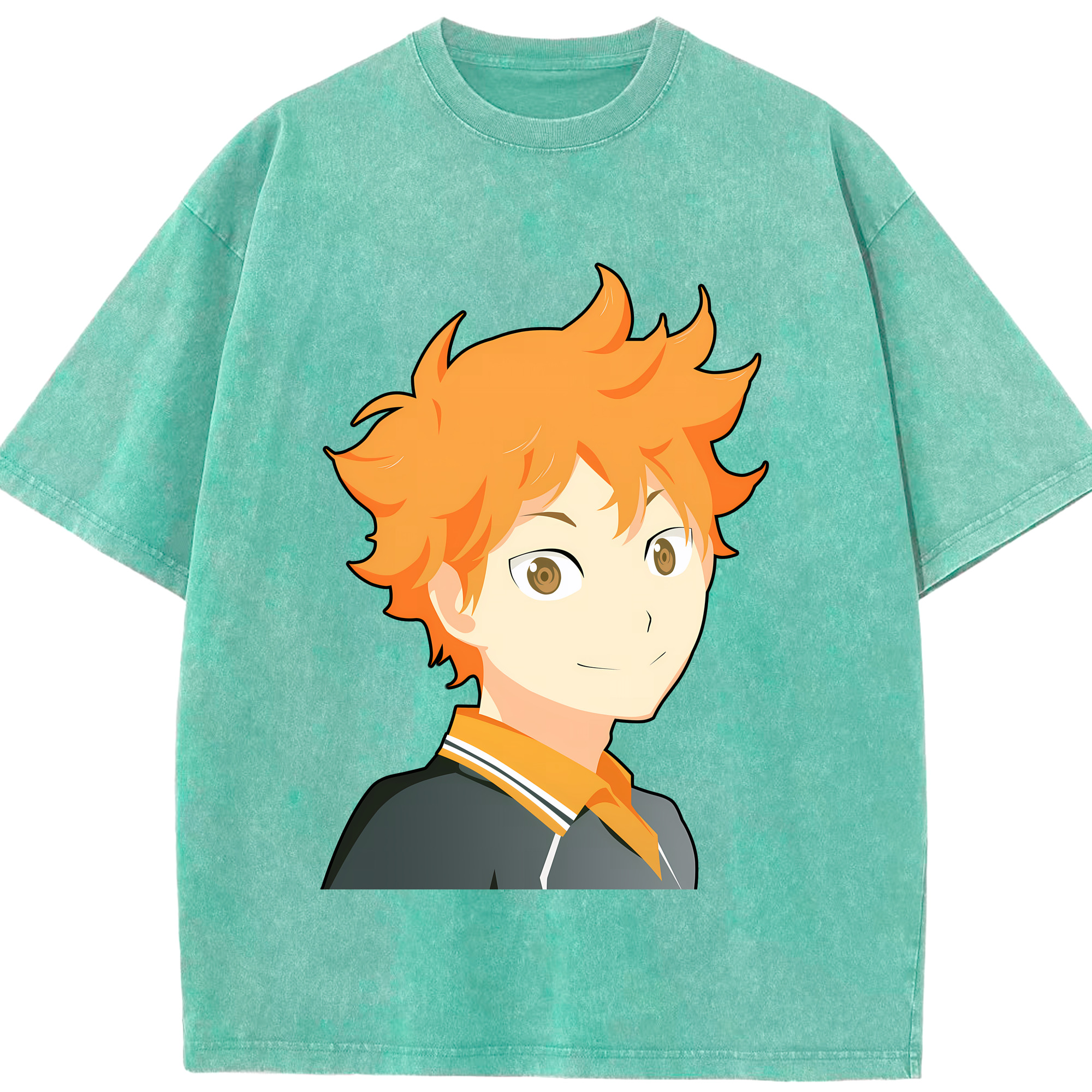 （画像用） ハイキュー!! Haikyu!! 綿100% ヴィンテージ風 半袖Tシャツ（フロントプリント）